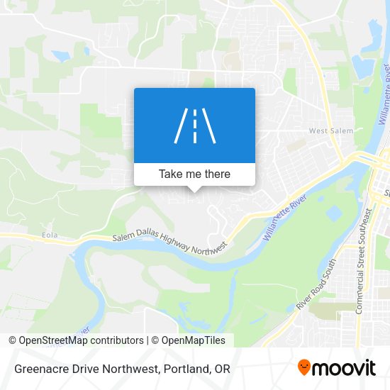 Mapa de Greenacre Drive Northwest
