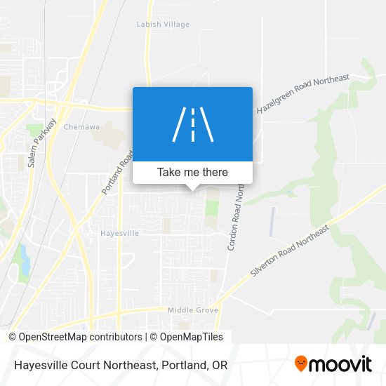 Hayesville Court Northeast map