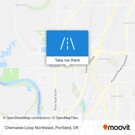 Chemawa Loop Northeast map