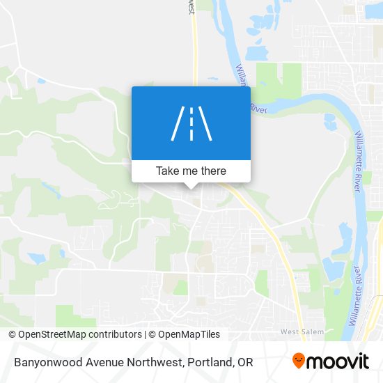Banyonwood Avenue Northwest map