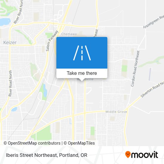 Iberis Street Northeast map