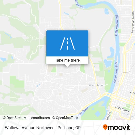 Wallowa Avenue Northwest map