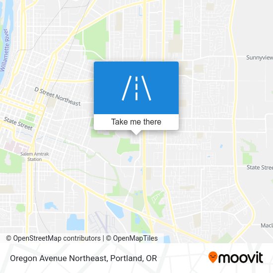 Oregon Avenue Northeast map