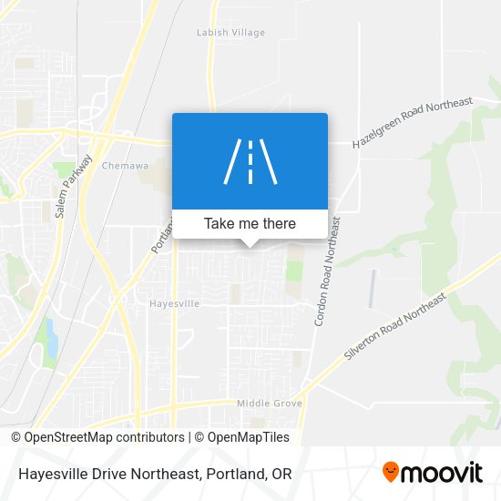 Mapa de Hayesville Drive Northeast
