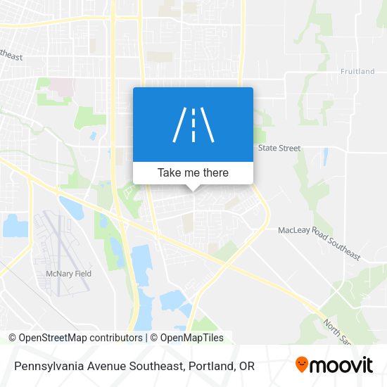 Mapa de Pennsylvania Avenue Southeast