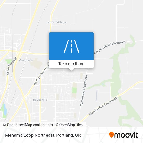 Mehama Loop Northeast map