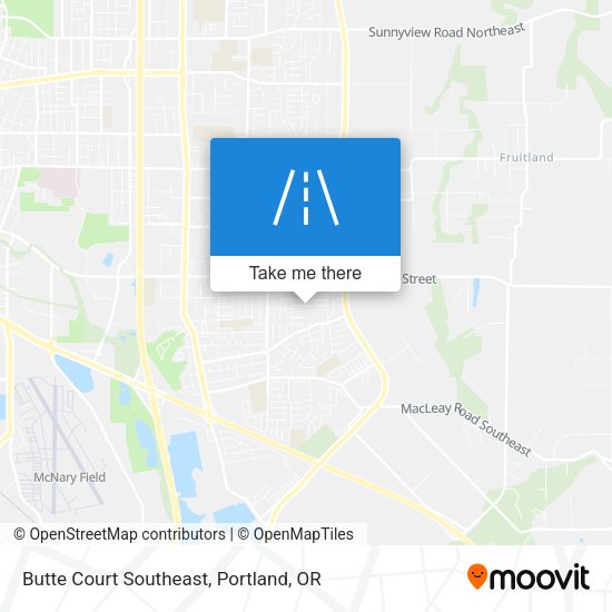 Mapa de Butte Court Southeast