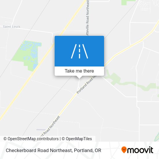 Checkerboard Road Northeast map