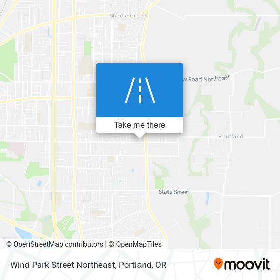 Mapa de Wind Park Street Northeast