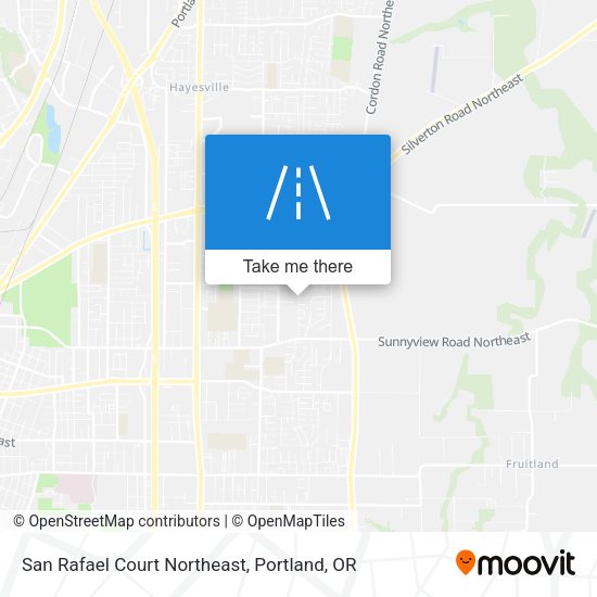 Mapa de San Rafael Court Northeast
