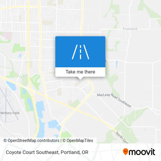 Mapa de Coyote Court Southeast