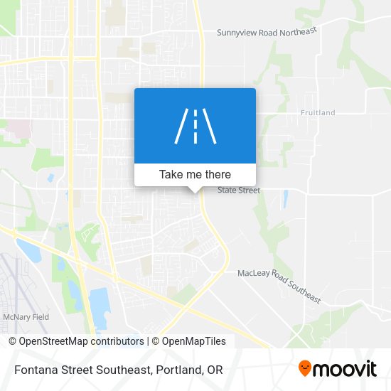 Fontana Street Southeast map