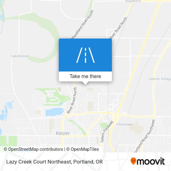 Mapa de Lazy Creek Court Northeast