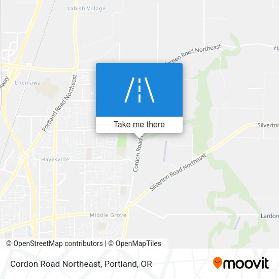 Cordon Road Northeast map