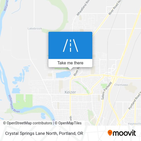 Crystal Springs Lane North map