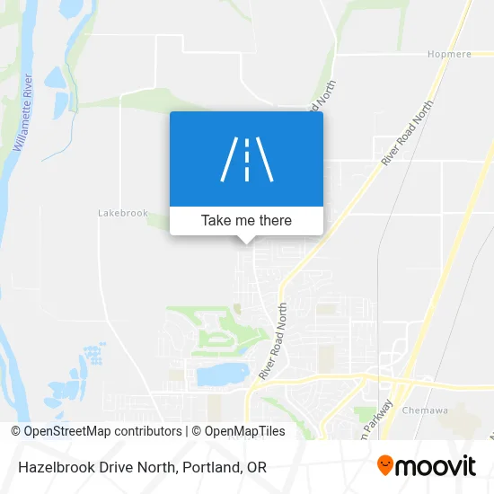Hazelbrook Drive North map