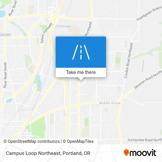 Campus Loop Northeast map