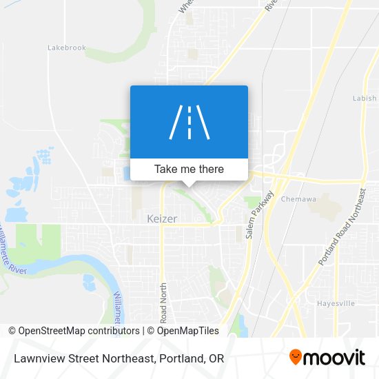 Mapa de Lawnview Street Northeast