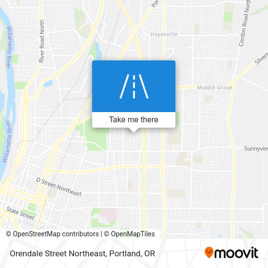 Orendale Street Northeast map