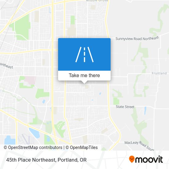 45th Place Northeast map