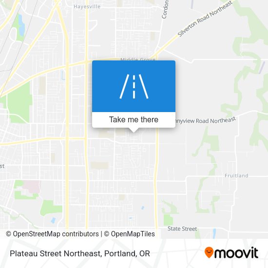 Mapa de Plateau Street Northeast