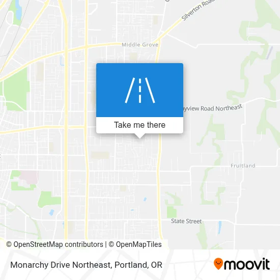 Monarchy Drive Northeast map