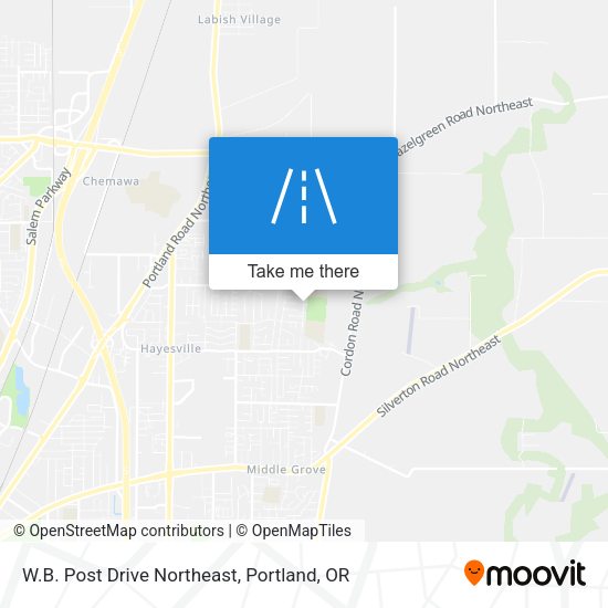 W.B. Post Drive Northeast map