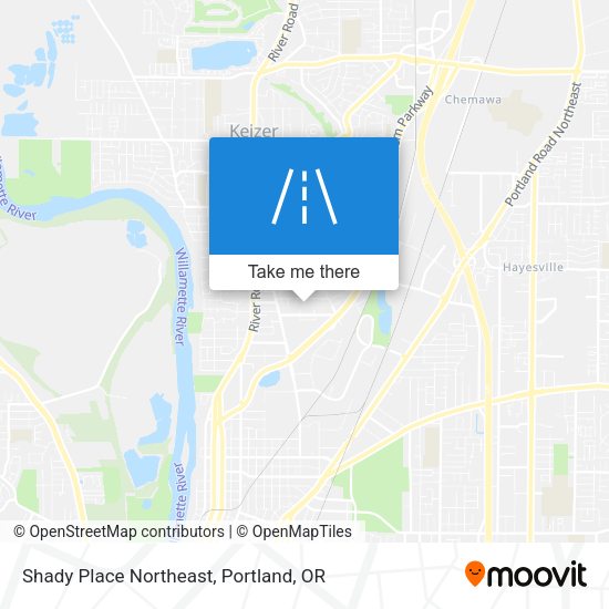 Shady Place Northeast map