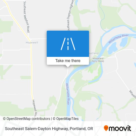 Southeast Salem-Dayton Highway map