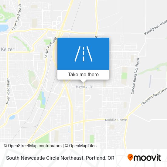 South Newcastle Circle Northeast map