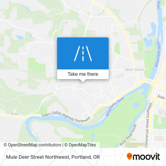 Mule Deer Street Northwest map