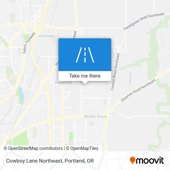 Cowboy Lane Northeast map