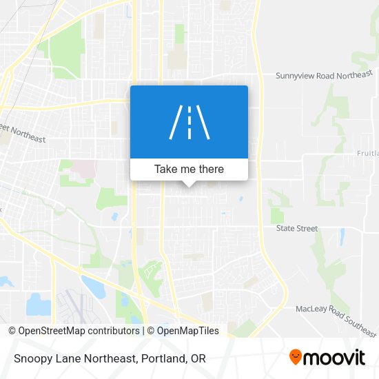 Snoopy Lane Northeast map