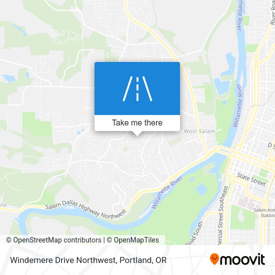 Windemere Drive Northwest map