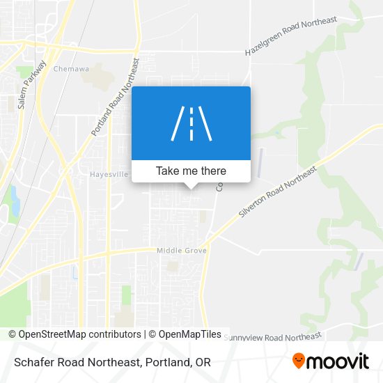 Schafer Road Northeast map