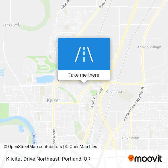 Klicitat Drive Northeast map