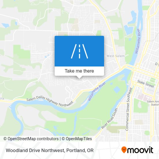 Mapa de Woodland Drive Northwest