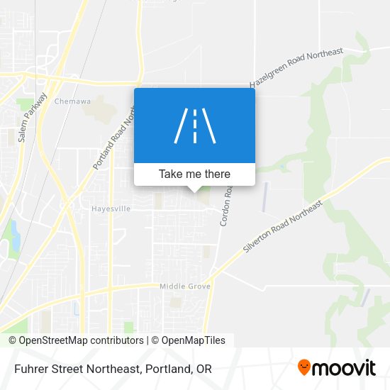 Mapa de Fuhrer Street Northeast