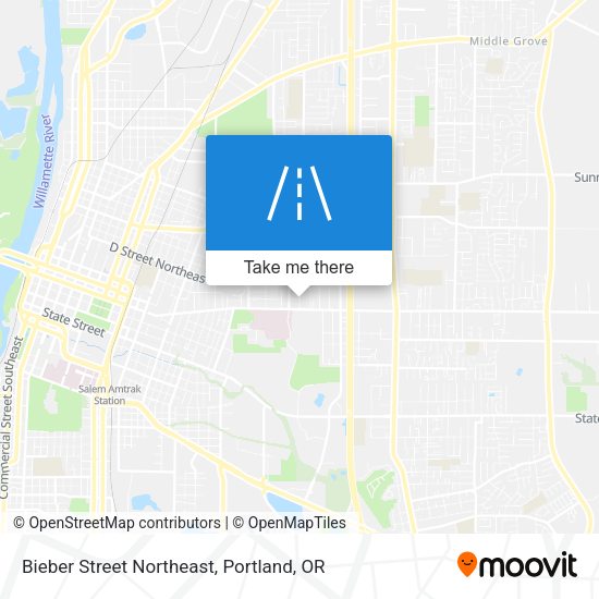 Bieber Street Northeast map
