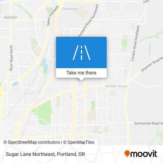 Mapa de Sugar Lane Northeast
