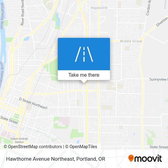 Mapa de Hawthorne Avenue Northeast