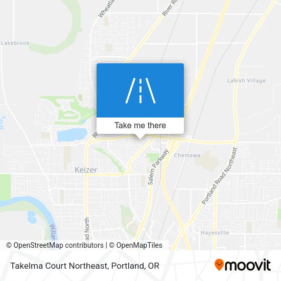 Takelma Court Northeast map