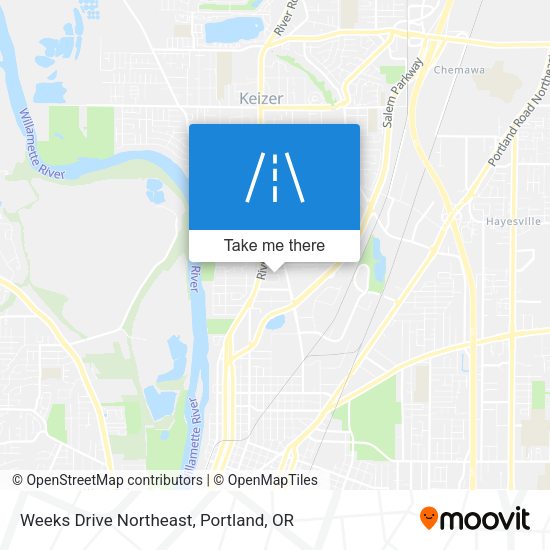 Mapa de Weeks Drive Northeast