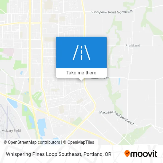 Whispering Pines Loop Southeast map