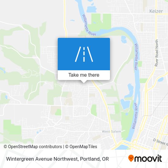 Wintergreen Avenue Northwest map