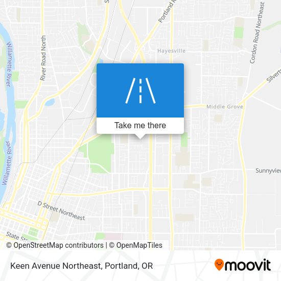 Keen Avenue Northeast map