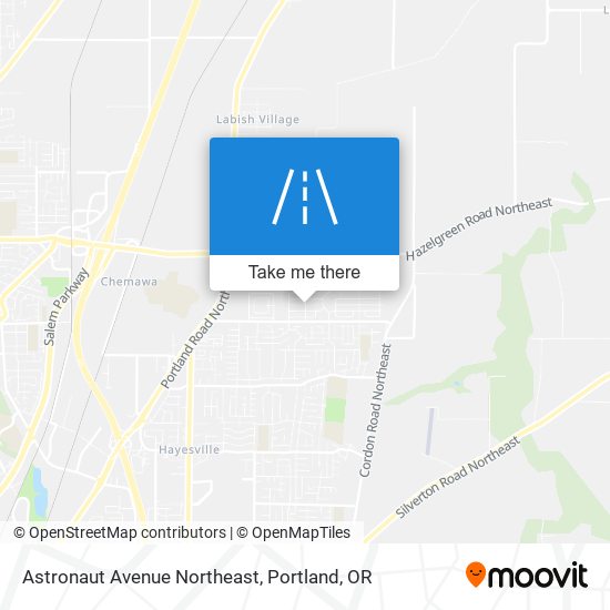 Astronaut Avenue Northeast map