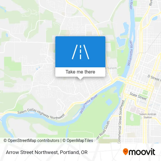 Arrow Street Northwest map