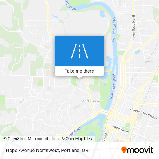 Hope Avenue Northwest map