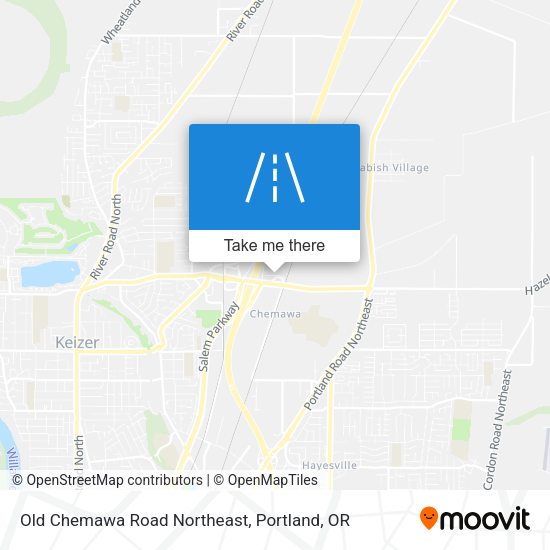 Old Chemawa Road Northeast map